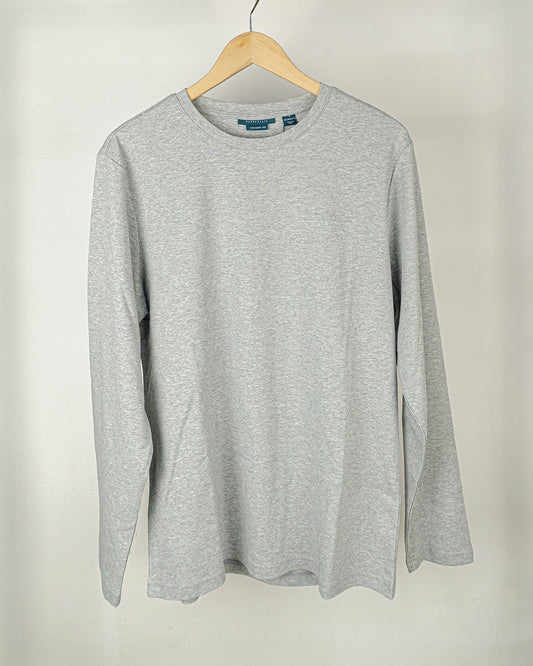 Playera Perry Ellis, Gris manga larga.