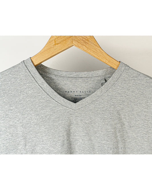 Playera Perry Ellis, gris lisa.