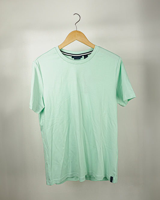 Playera Perry Ellis, verde claro liso.