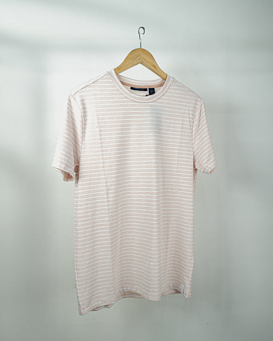 Playera Perry Ellis, Rosada con lineas blancas,